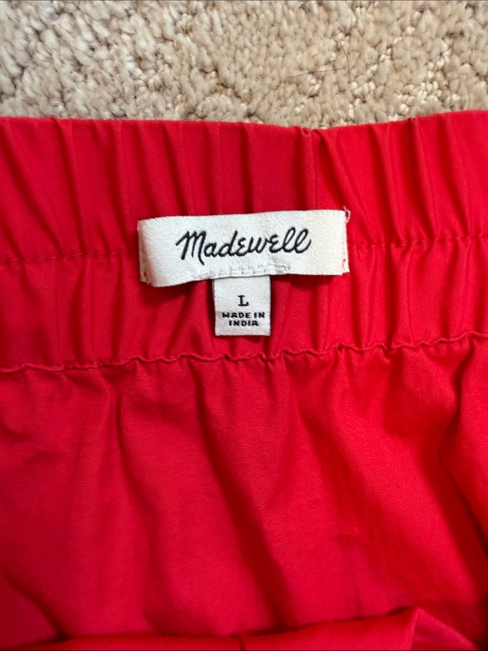 Madewell Red A-Line Skirt - Picture 2 of 5